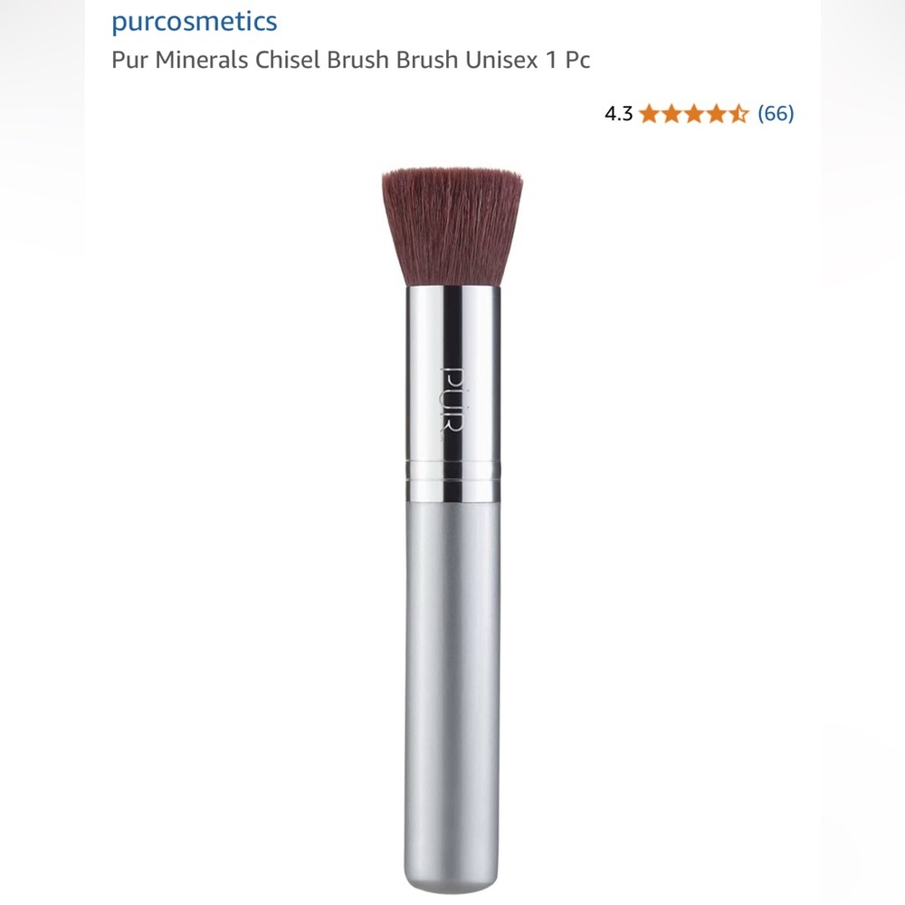NWT Pur Minerals Chisel Brush makeup powder brush Flat Top, Soft Bristles